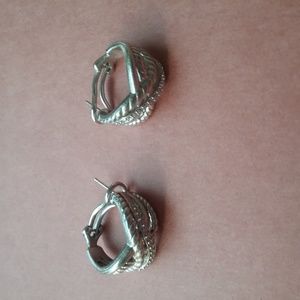 Judith Ripka Crossover Hoop Earrings